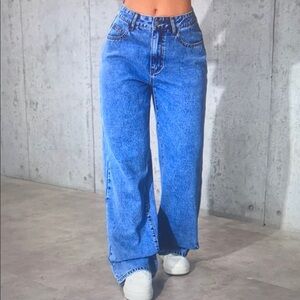 Classic Blue Wide-Leg Women's Jeans